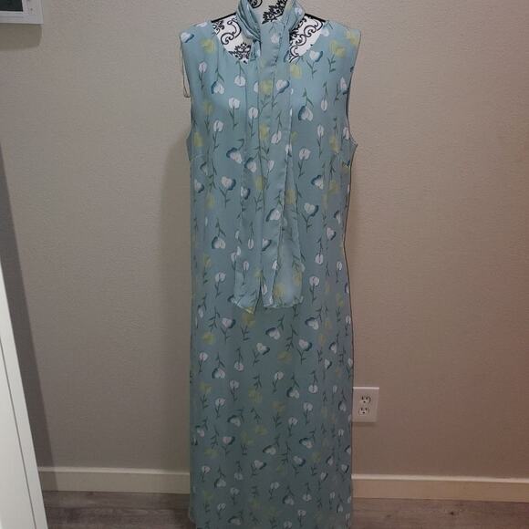 Kathie Lee collection size 16 dress with matching scarf - Picture 2 of 6